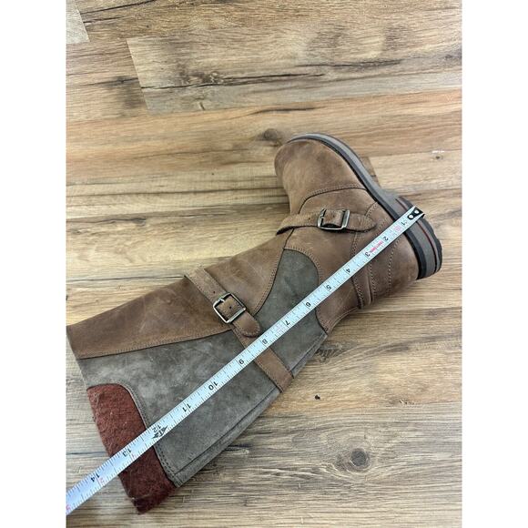 L.L. Bean Park Ridge Mid Calf Brown Boots With Buckles Womens Size 7 - Picture 6 of 9